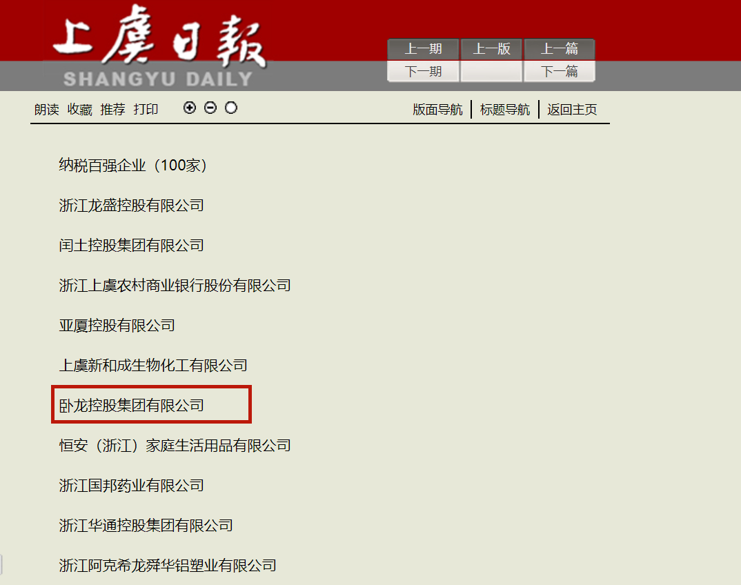 臥龍集團(tuán)榮獲上虞經(jīng)濟(jì)發(fā)展貢獻(xiàn)獎(jiǎng)(圖1)